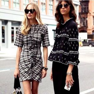 Isabel marant etoile Wallace ruched plaid dress S